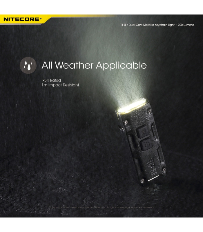 ΦΑΚΟΣ LED NITECORE TIP SE, Μπρελοκ, Rechargeable, Black