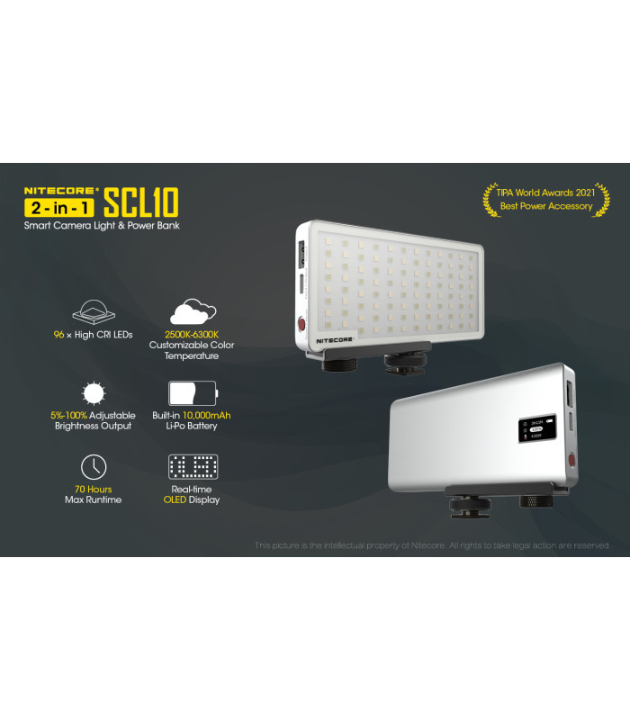 POWER BANK + CAMERA LIGHT 2in1 NITECORE SCL10