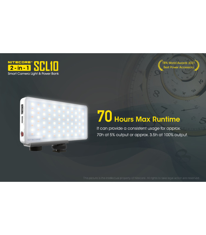 POWER BANK + CAMERA LIGHT 2in1 NITECORE SCL10