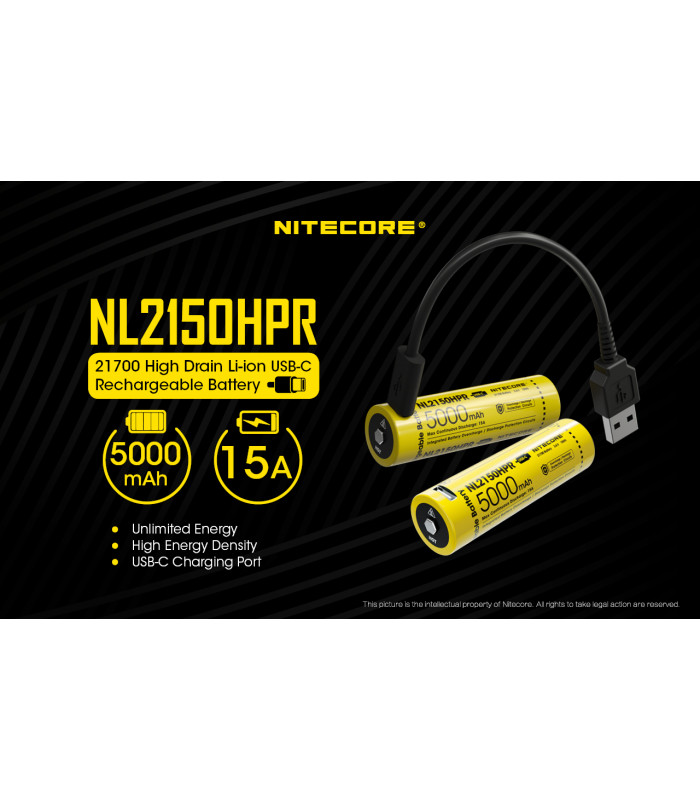 ΜΠΑΤΑΡΙΑ NITECORE 21700/ 5000mAh / HPR (τιμή τεμαχίου)