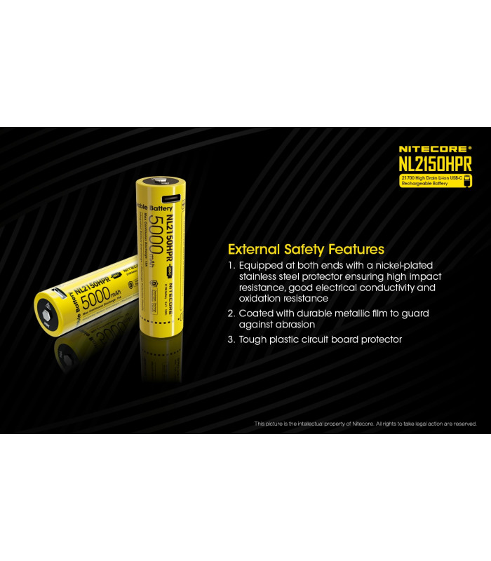 ΜΠΑΤΑΡΙΑ NITECORE 21700/ 5000mAh / HPR (τιμή τεμαχίου)