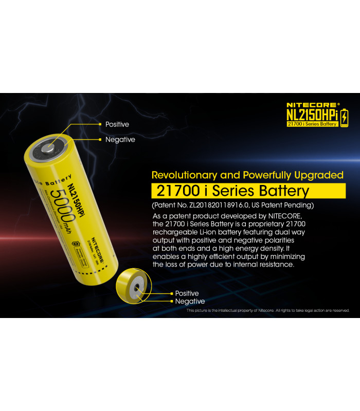 ΜΠΑΤΑΡΙΑ NITECORE 21700/ 5000mAh / HPI (τιμή τεμαχίου)