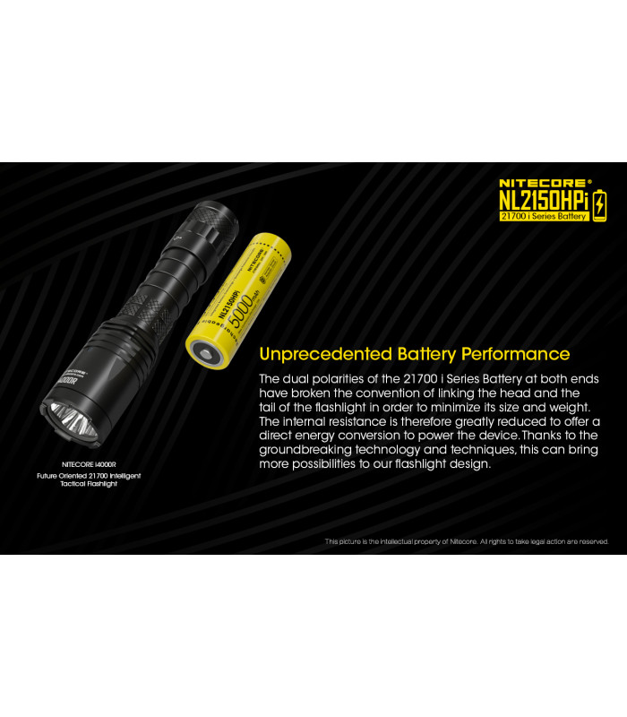 ΜΠΑΤΑΡΙΑ NITECORE 21700/ 5000mAh / HPI (τιμή τεμαχίου)