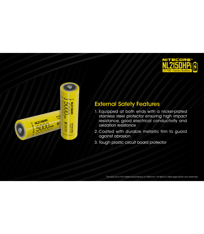 ΜΠΑΤΑΡΙΑ NITECORE 21700/ 5000mAh / HPI (τιμή τεμαχίου)