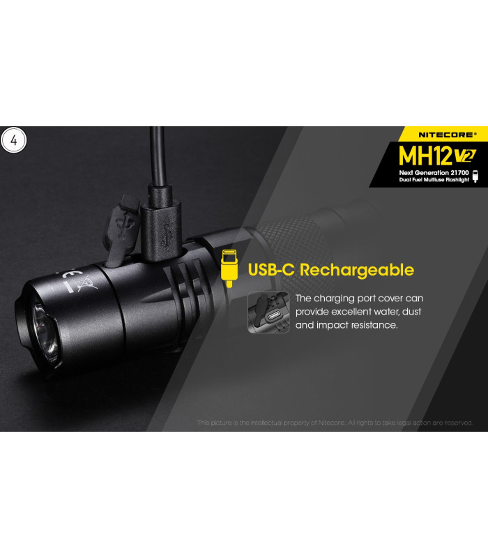 ΦΑΚΟΣ LED NITECORE MULTI TASK HYBRID MH12V2,1200lumens