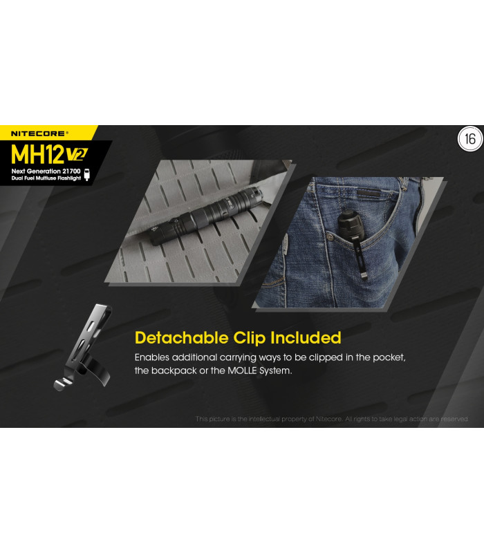 ΦΑΚΟΣ LED NITECORE MULTI TASK HYBRID MH12V2,1200lumens