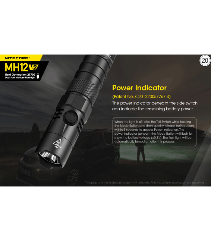 ΦΑΚΟΣ LED NITECORE MULTI TASK HYBRID MH12V2,1200lumens