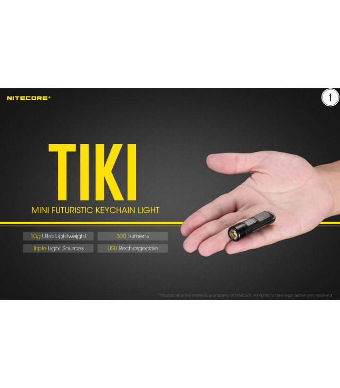 ΦΑΚΟΣ LED NITECORE TIKI LE, Black, USB-C, 300 lumens