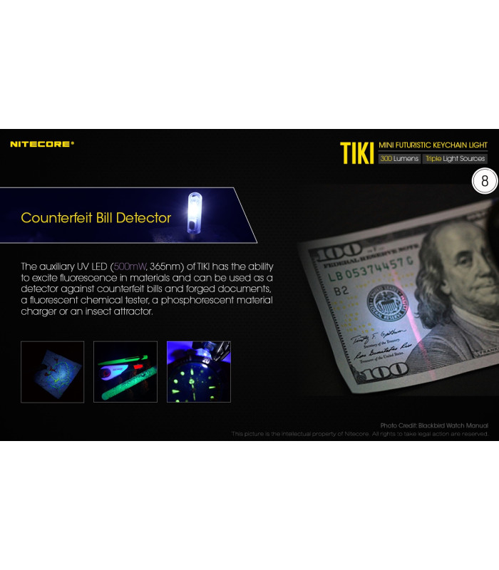 ΦΑΚΟΣ LED NITECORE TIKI LE, Black, USB-C, 300 lumens