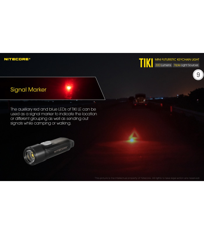 ΦΑΚΟΣ LED NITECORE TIKI LE, Black, USB-C, 300 lumens