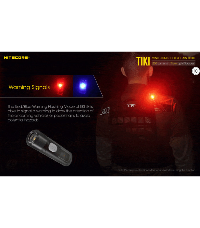 ΦΑΚΟΣ LED NITECORE TIKI LE, Black, USB-C, 300 lumens