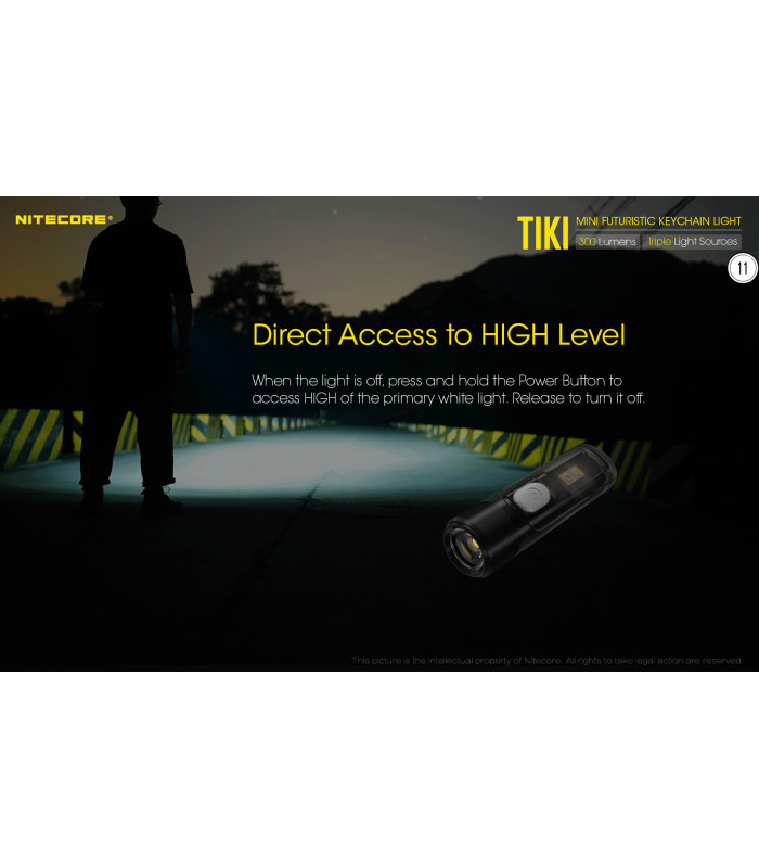 ΦΑΚΟΣ LED NITECORE TIKI LE, Black, USB-C, 300 lumens