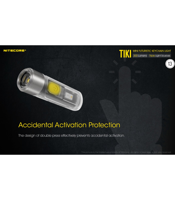 ΦΑΚΟΣ LED NITECORE TIKI LE, Black, USB-C, 300 lumens