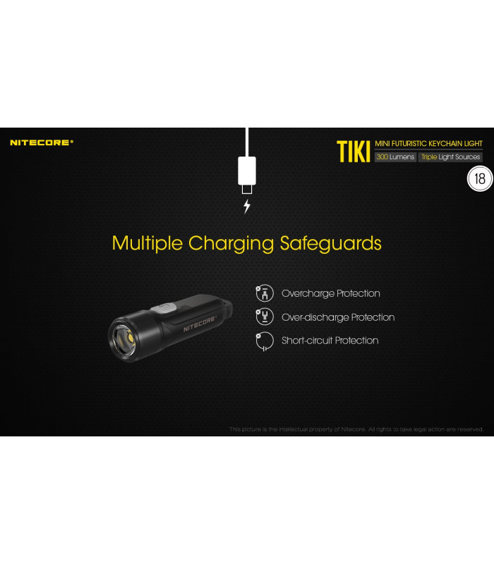 ΦΑΚΟΣ LED NITECORE TIKI LE, Black, USB-C, 300 lumens