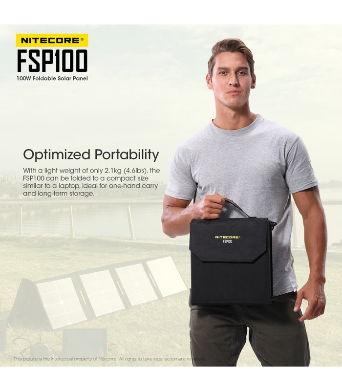 ΗΛΙΑΚΟ PANEL NITECORE FSP100, Φορητό, 100W