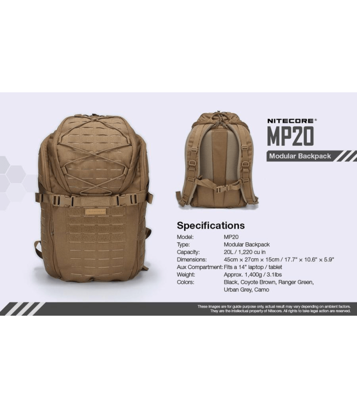 ΣΑΚΙΔΙΟ ΠΛΑΤΗΣ NITECORE TACTICAL MP20 black