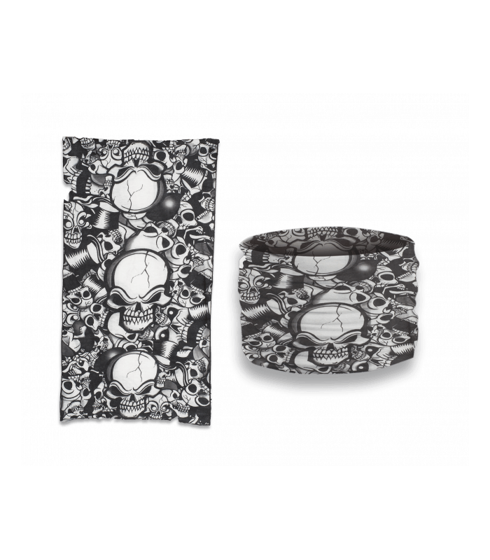 Περιλαίμιο BARBARIC, Υφασμάτινο, Skulls