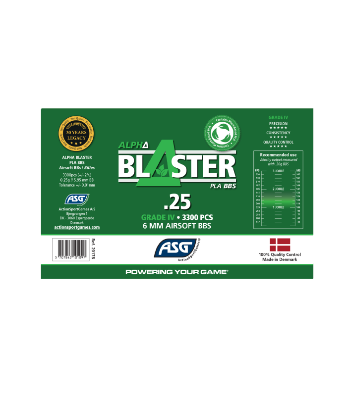ΜΠΙΛΙΕΣ SOFT ALPHA Blaster BIO 0.25g / 3300pcs
