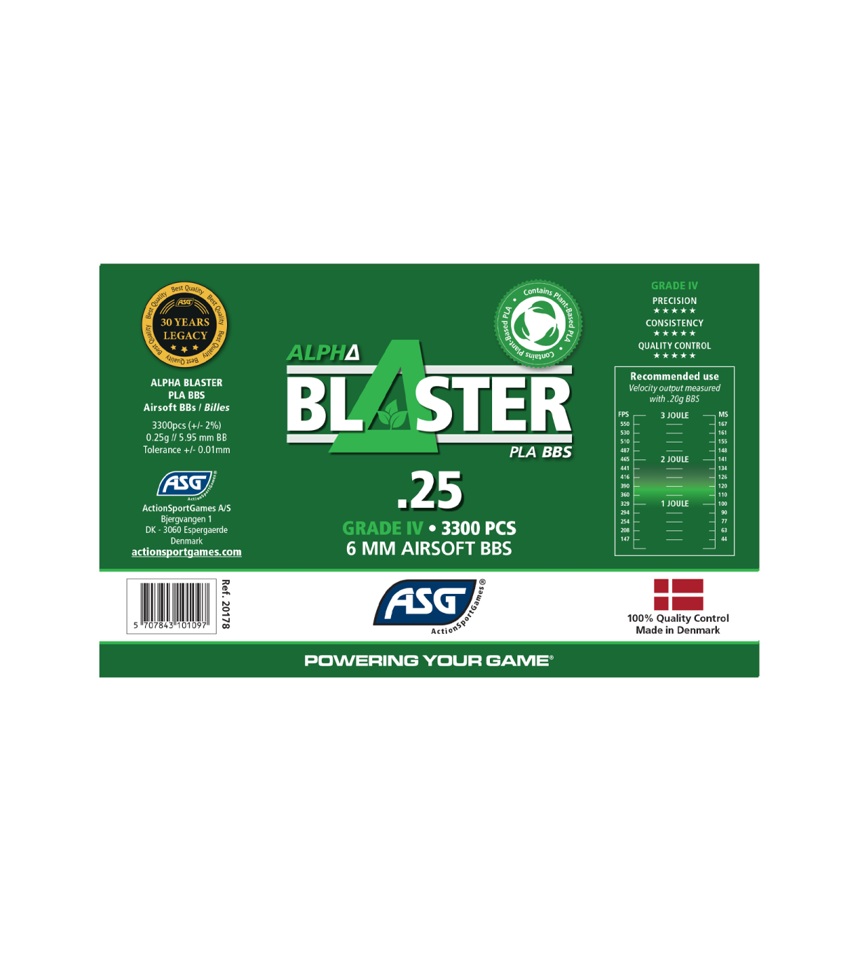 ΜΠΙΛΙΕΣ SOFT ALPHA Blaster BIO 0.25g / 3300pcs