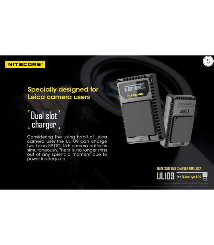 ΦΟΡΤΙΣΤΗΣ NITECORE UL109 για Leica