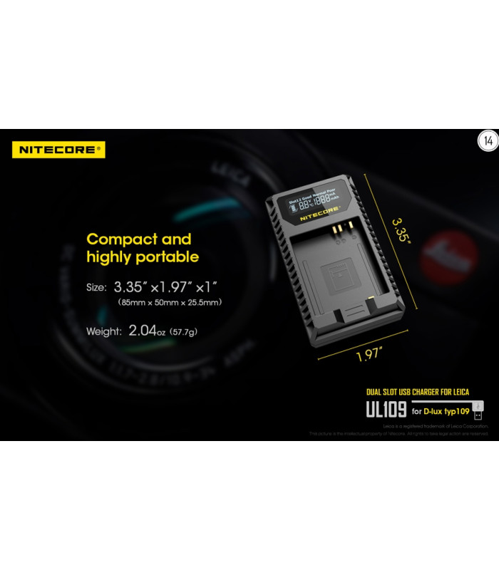 ΦΟΡΤΙΣΤΗΣ NITECORE UL109 για Leica