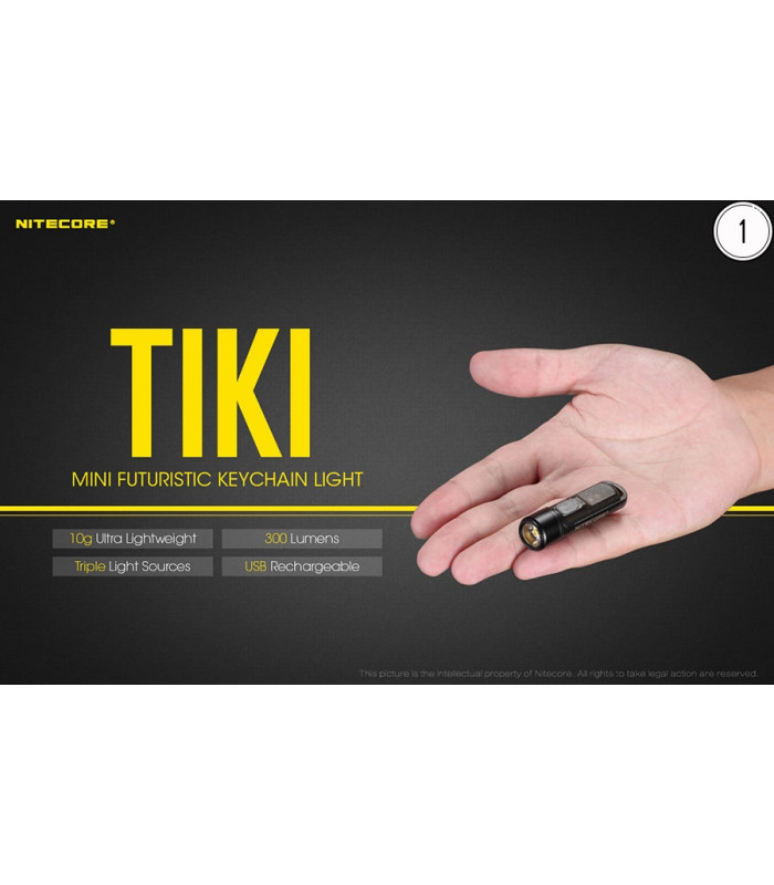 ΦΑΚΟΣ LED NITECORE TIKI, USB-C, 300 lumens