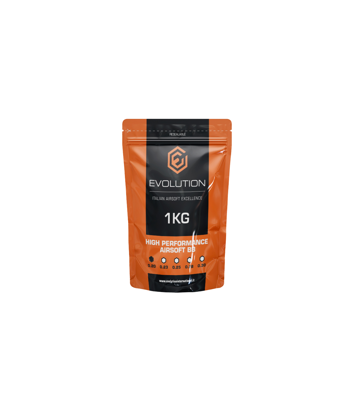 ΜΠΙΛΙΕΣ SOFT EVOLUTION High Performance BBs, 0.20g / 5000 pcs. bag (1kg)