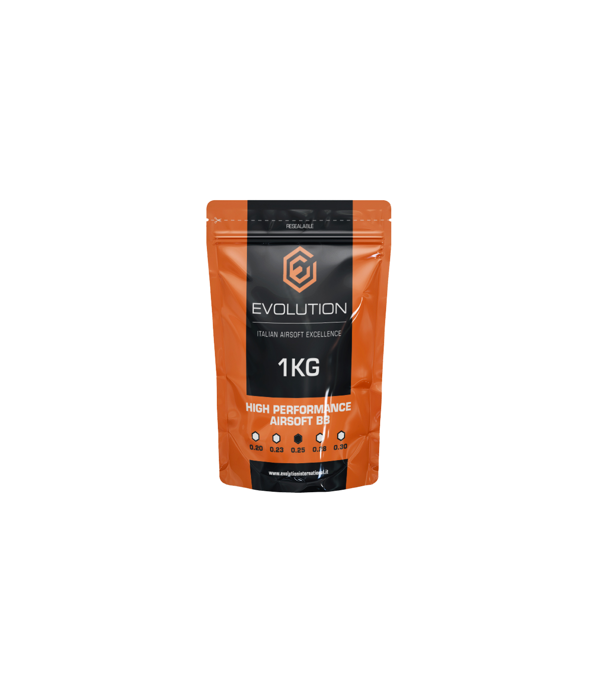 ΜΠΙΛΙΕΣ SOFT EVOLUTION High Performance BBs, 0.25g / 4000 pcs. bag (1kg)