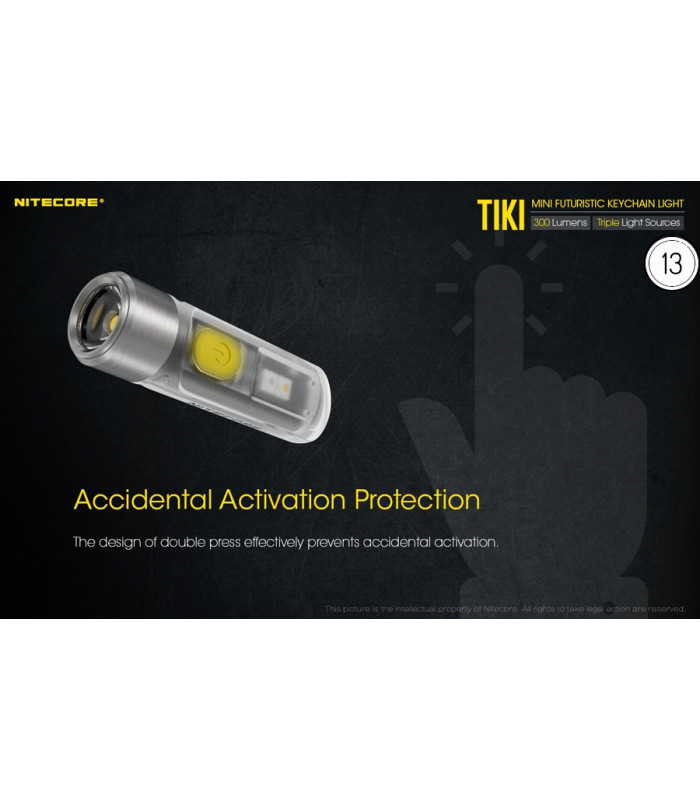 ΦΑΚΟΣ LED NITECORE TIKI, USB-C, 300 lumens