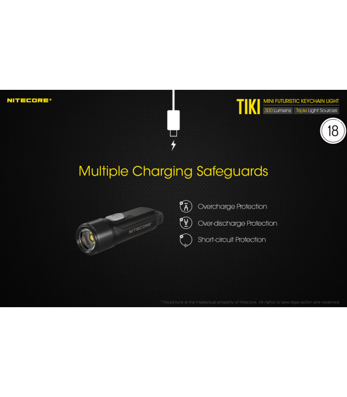 ΦΑΚΟΣ LED NITECORE TIKI, USB-C, 300 lumens