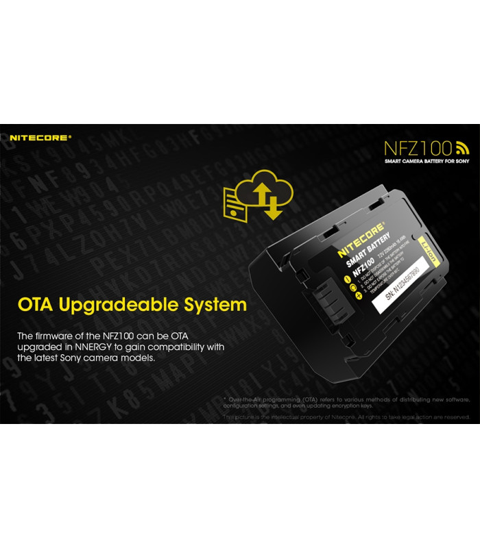 ΜΠΑΤΑΡΙΑ NITECORE NFZ100 , SMART CAMERA BATTERY FOR SONY (τιμή τεμαχίου)