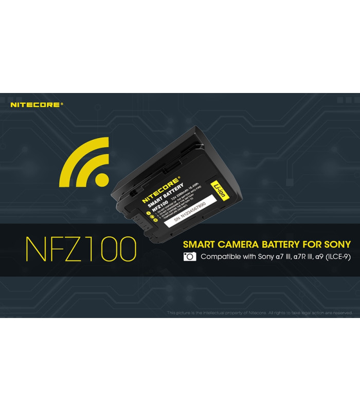 ΜΠΑΤΑΡΙΑ NITECORE NFZ100 , SMART CAMERA BATTERY FOR SONY (τιμή τεμαχίου)