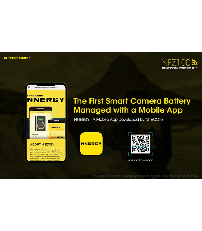 ΜΠΑΤΑΡΙΑ NITECORE NFZ100 , SMART CAMERA BATTERY FOR SONY (τιμή τεμαχίου)