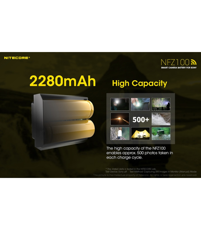 ΜΠΑΤΑΡΙΑ NITECORE NFZ100 , SMART CAMERA BATTERY FOR SONY (τιμή τεμαχίου)