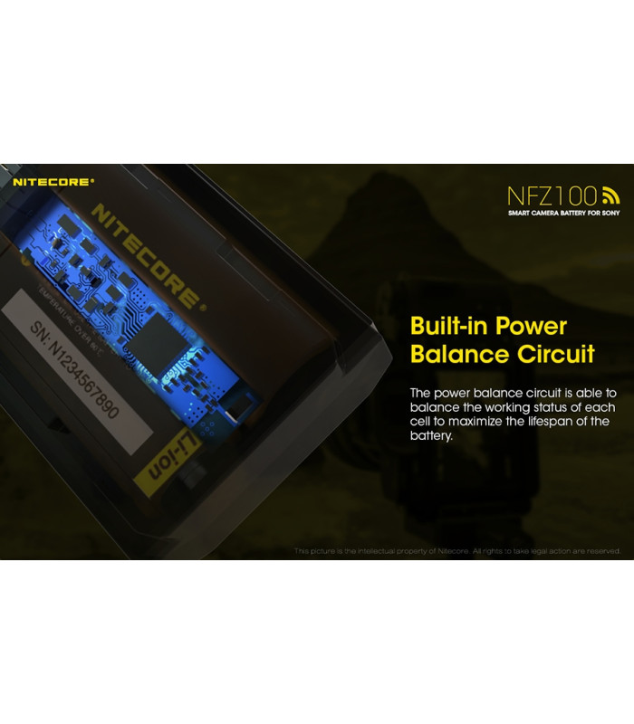 ΜΠΑΤΑΡΙΑ NITECORE NFZ100 , SMART CAMERA BATTERY FOR SONY (τιμή τεμαχίου)