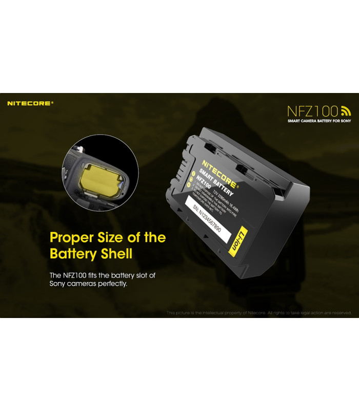 ΜΠΑΤΑΡΙΑ NITECORE NFZ100 , SMART CAMERA BATTERY FOR SONY (τιμή τεμαχίου)