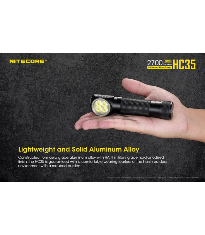 ΦΑΚΟΣ LED NITECORE HEADLAMP HC35, Rechargable 2700Lumens + 4000ma 21700 batt