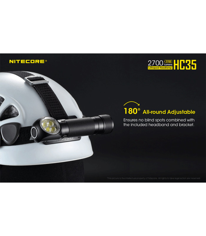 ΦΑΚΟΣ LED NITECORE HEADLAMP HC35, Rechargable 2700Lumens + 4000ma 21700 batt
