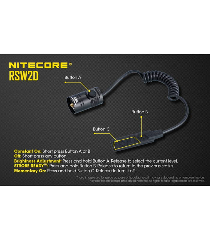 ΔΙΑΚΟΠΤΗΣ ΜΕ ΣΠΙΡΑΛ, NITECORE, RSW2D, for MH12GTS,P12GTS,MH25GTS,P22R