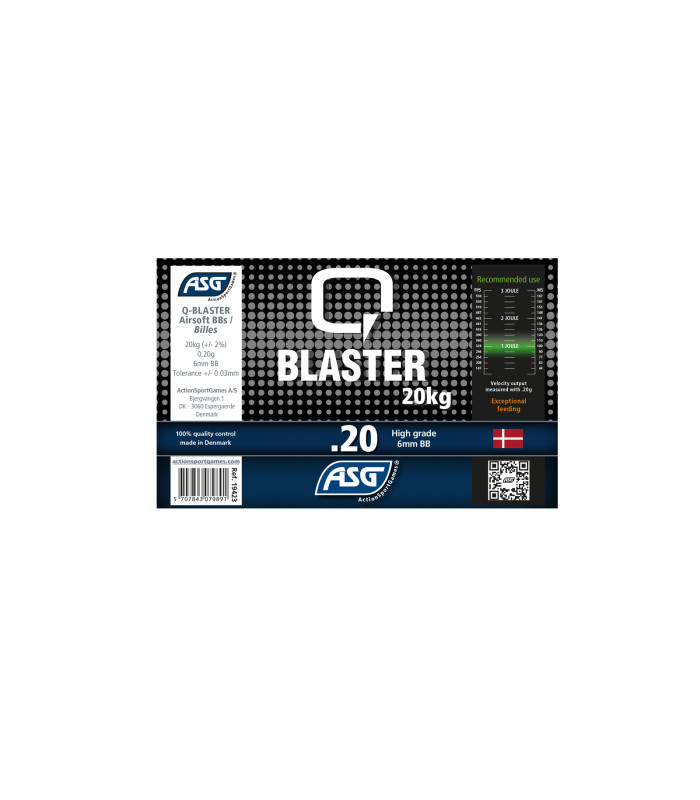 ΜΠΙΛΙΕΣ SOFT Q-BLASTER, 0.20g - 20ΚΙΛΑ Κιβώτιο