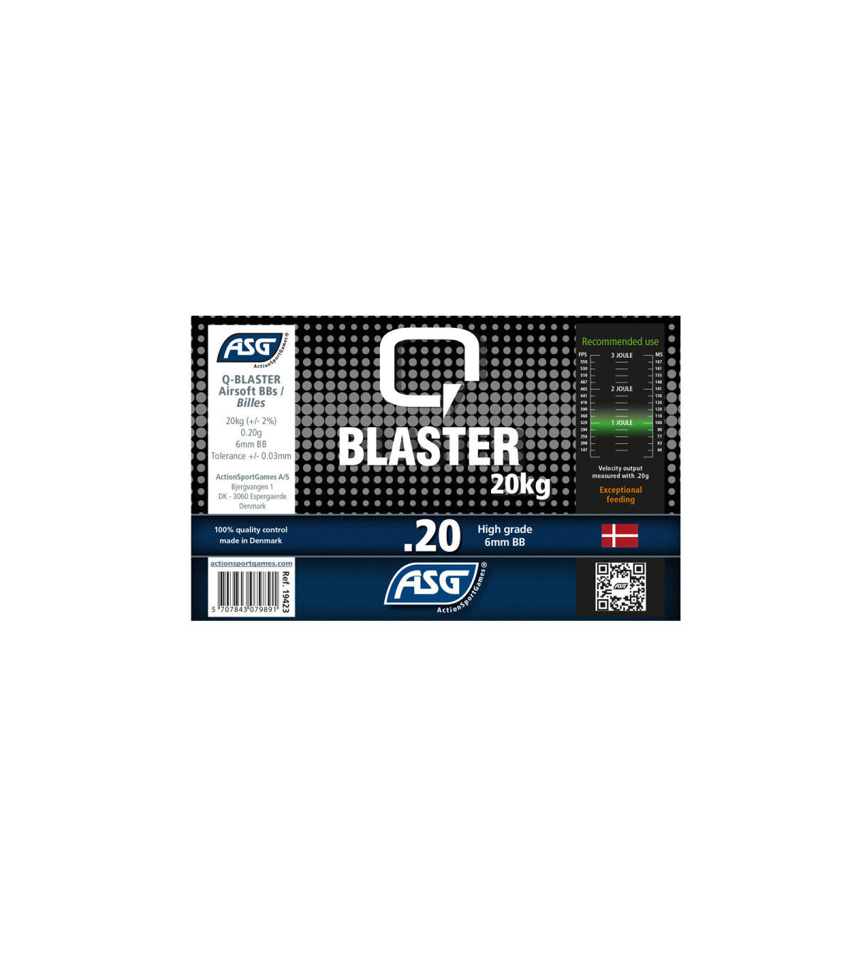 ΜΠΙΛΙΕΣ SOFT Q-BLASTER, 0.20g - 20ΚΙΛΑ Κιβώτιο