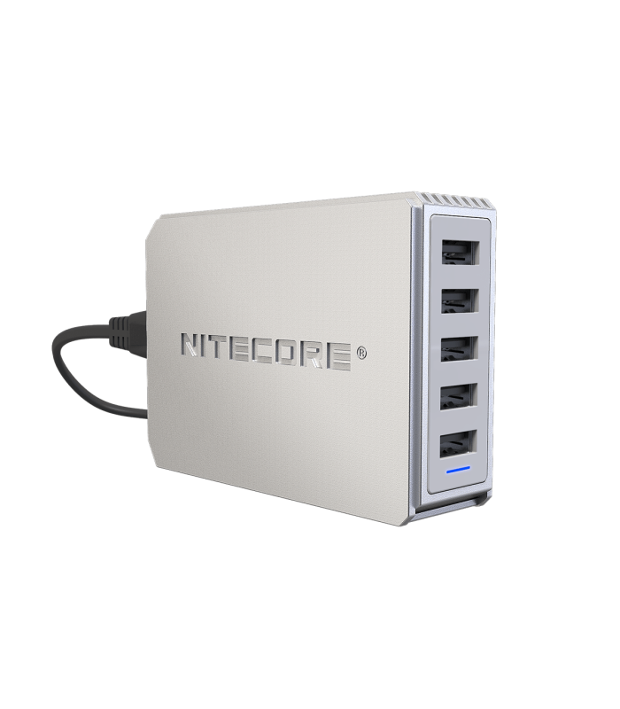 ΤΡΟΦΟΔΟΤΙΚΟ USB, NITECORE UA55Q desktop adaptor, 5V/10A, 50w Max, High speed charging