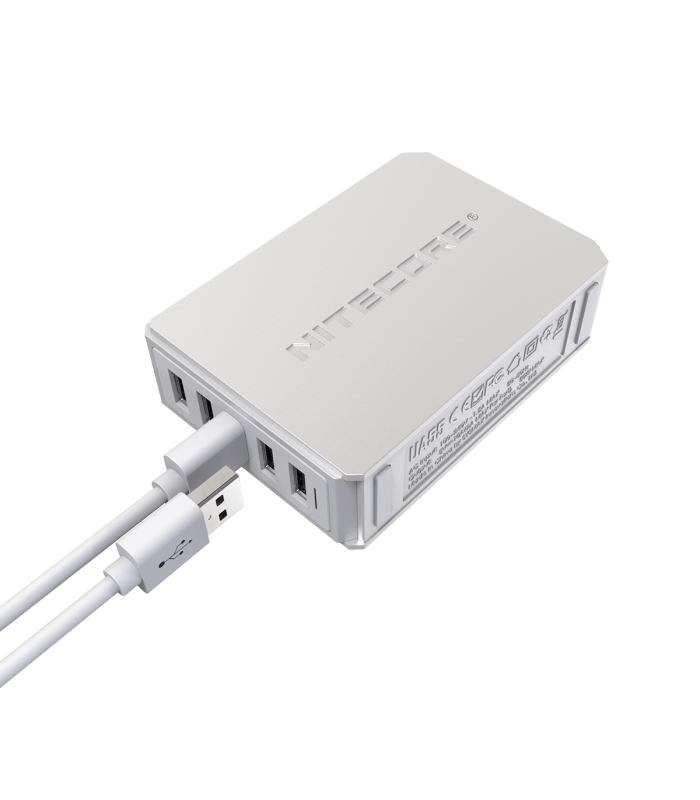 ΤΡΟΦΟΔΟΤΙΚΟ USB, NITECORE UA55Q desktop adaptor, 5V/10A, 50w Max, High speed charging