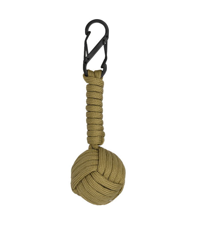 ΜΠΡΕΛΟΚ Albainox Double carabiner with paracord ball, Coyote