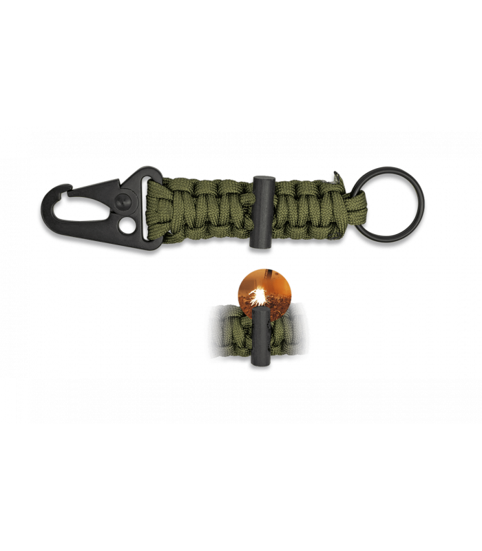 ΜΠΡΕΛΟΚ PARACORD Albainox, Barbaric, με πυρόλυθο, GREEN