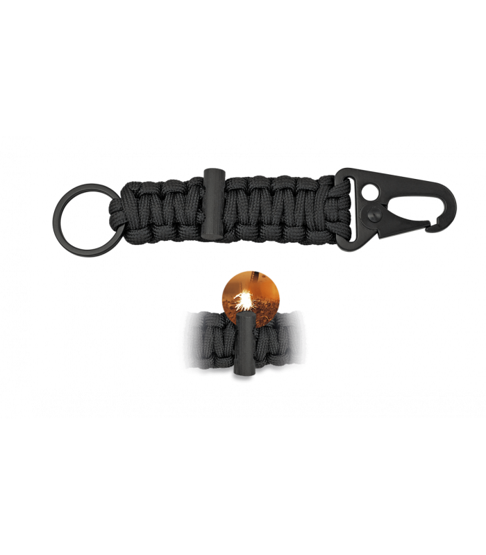 ΜΠΡΕΛΟΚ PARACORD Albainox, Barbaric, με πυρόλυθο, BLACK