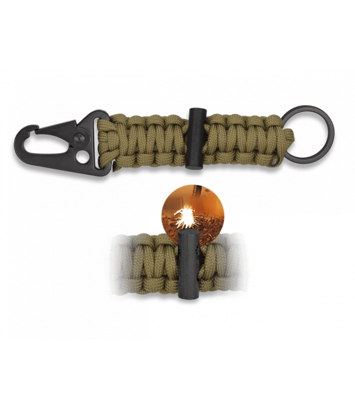 ΜΠΡΕΛΟΚ PARACORD Albainox, Barbaric, με πυρόλυθο, COYOTE