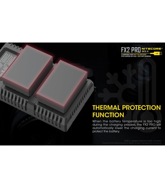 ΦΟΡΤΙΣΤΗΣ NITECORE FX2 για Fujifilm NP-T125