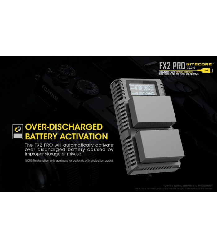 ΦΟΡΤΙΣΤΗΣ NITECORE FX2 για Fujifilm NP-T125