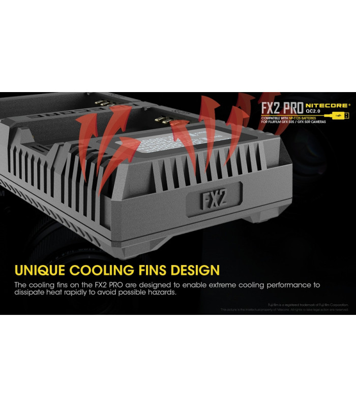 ΦΟΡΤΙΣΤΗΣ NITECORE FX2 για Fujifilm NP-T125